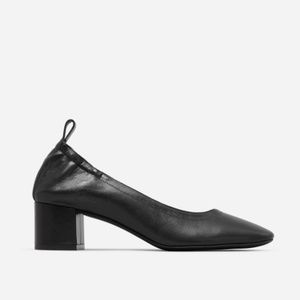 Everlane Day Heel in Black Leather